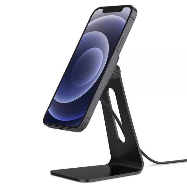 Spigen S310 W Onetap Magnetic Magsafe Wireless Charger 7.5 W Індуктивний зарядний пристрій Підставка Black