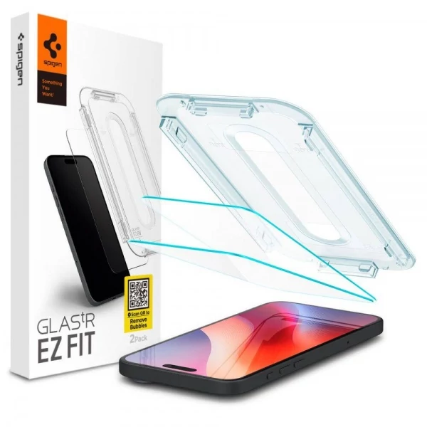 Загартоване скло SPIGEN GLAS.TR EZ FIT 2-PACK IPHONE 16 PRO CLEAR