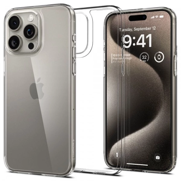 Чохол iPhone 15 Pro Max Spigen Airskin Hybrid  Crystal Clear Case
