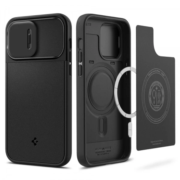 Чохол Spigen iPhone 14 Pro Optik Armor Mag Magsafe Black