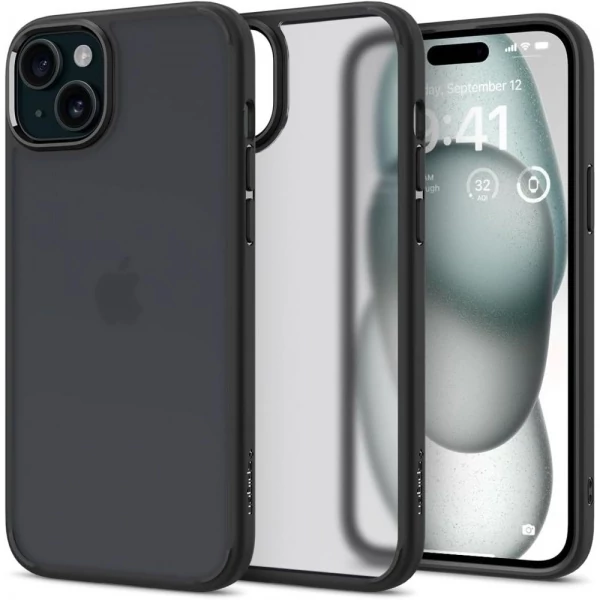 Чохол Spigen Ultra Hybrid iPhone 15 Frost Black Case
