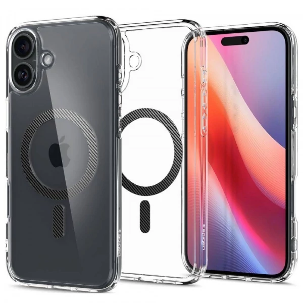 Чохол iPhone 16 Spigen Ultra Hybrid Mag Magsafe Carbon Fiber