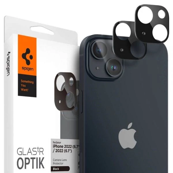 Захисна плівка для камери Spigen Optik.tr Camera Protector 2-pack IPhone 14 / 14 Plus Black