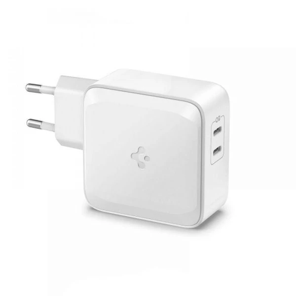 SPIGEN PE2007EU POWERARC 2-PORT NETWORK CHARGER Зарядний пристрій PD60W QC3.0 WHITE