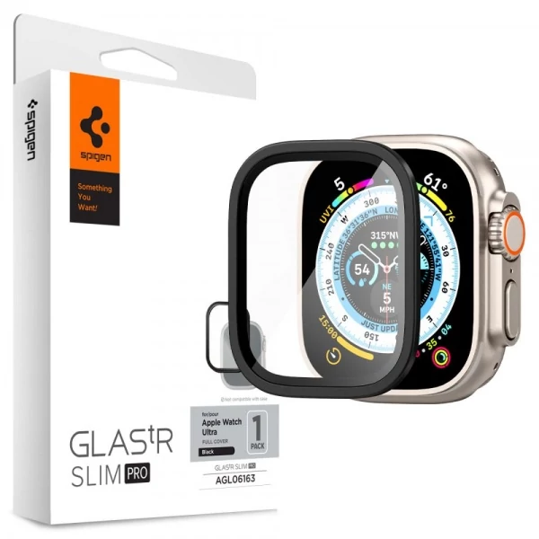 Загартоване скло Spigen Glas.tr Slim Pro Apple Watch Ultra (49 мм) Black