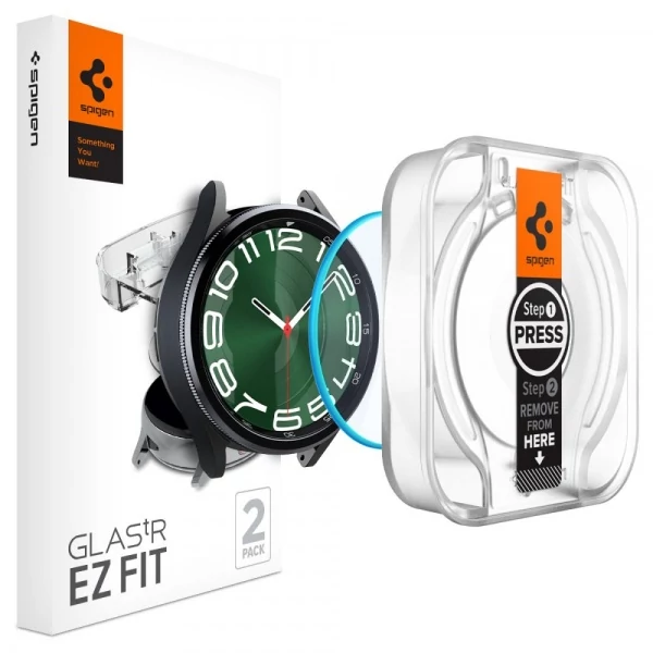 Загартоване скло Spigen Glas.tr EZ FIT 2-pack Galaxy Watch 6 Classic (47 мм) Clear