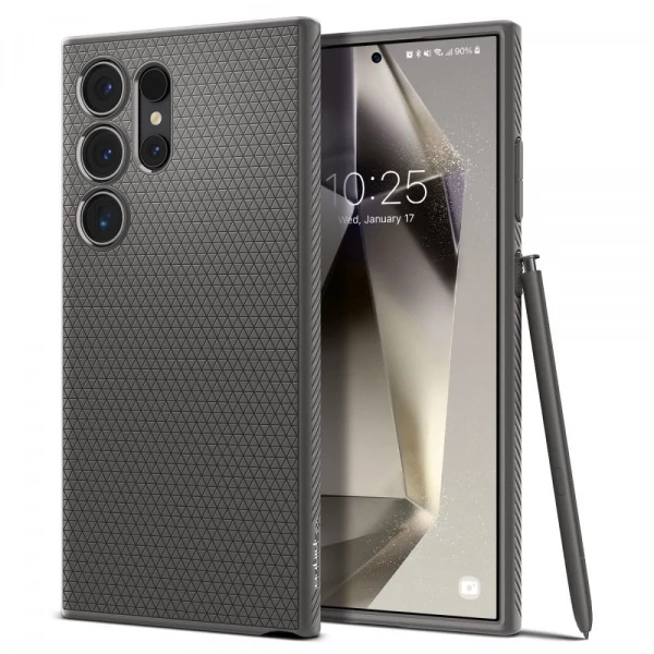 Чохол Spigen Liquid Air Samsung Galaxy S24 Ultra Marble Grey Case