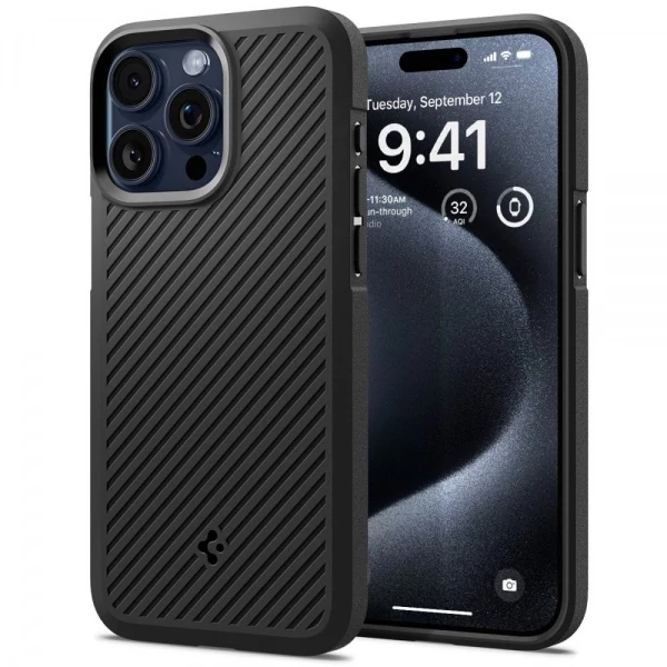 Чохол iPhone 15 Pro Max Spigen Core Armor Matte Black Case