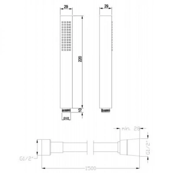 Душова система Invena Glamour BS020K4
