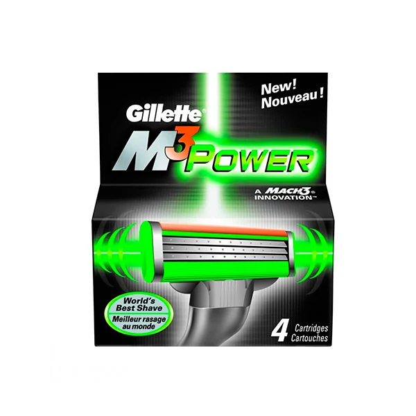 Змінні касети (леза) Gillette M3 Power 4 шт.