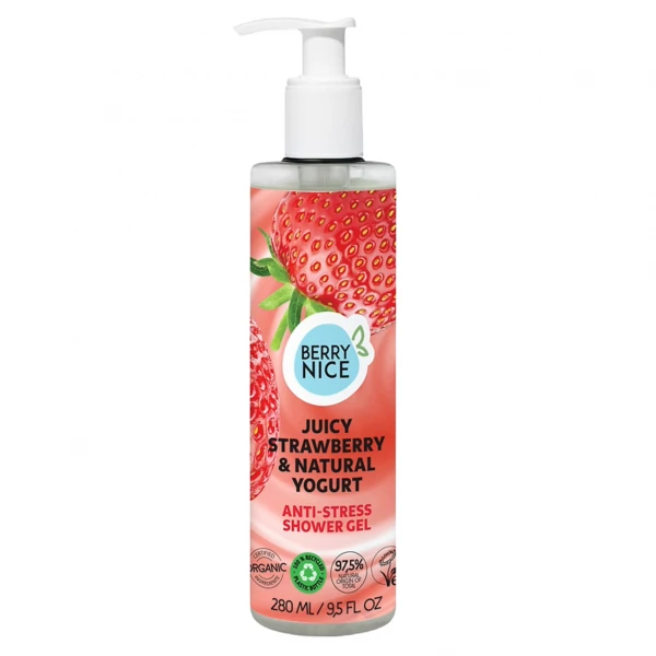 Гель для душу Berry Nice Strawberry &amp; Yogurt кремовий 280 мл ЄС