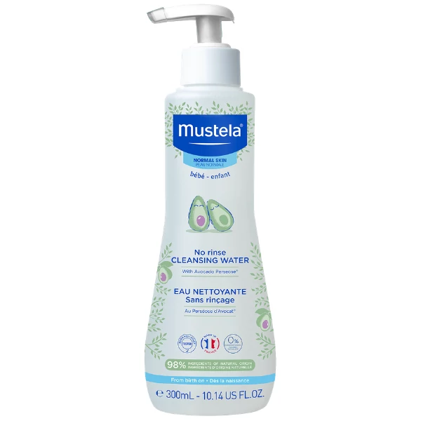 Очищуюча вода Mustela Cleansing Water без змивання для дітей 300 мл ЄС