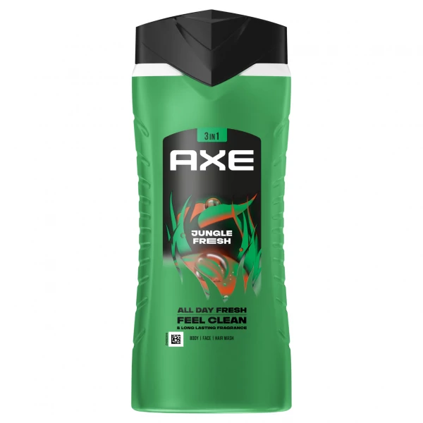 Гель для душу Axe Jungle Fresh Palm Leaves &amp; Amber Scent 3 в 1 400 мл ЄС