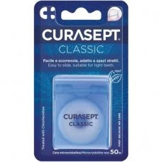 Зубна нитка CURASEPT CLASSIC вощена з ароматом м'яти 50 м ЄС