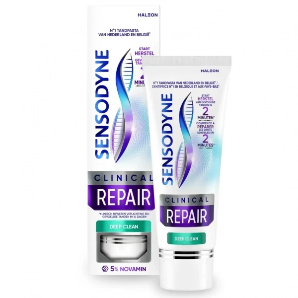 Зубна паста Sensodyne Clinical Repair Deep Clean 75 мл з фтором ЄС