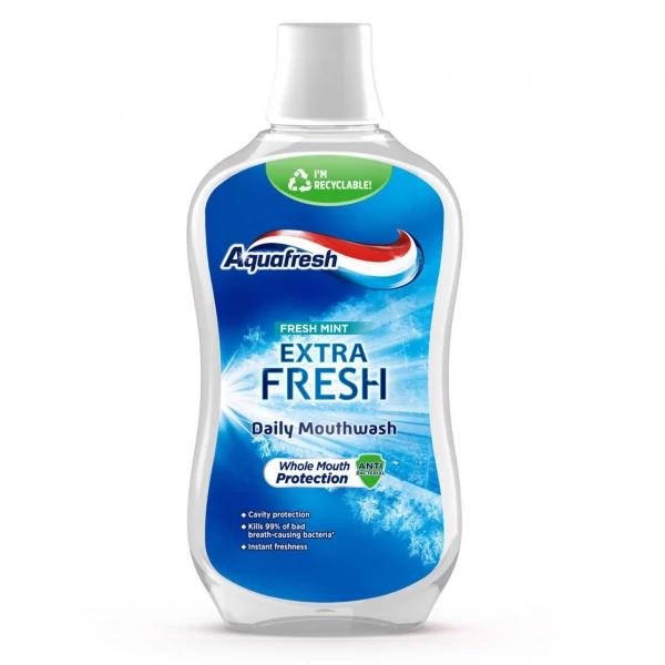 Ополіскувач для рота Aquafresh Fresh Mint без спирту 500 мл ЄС