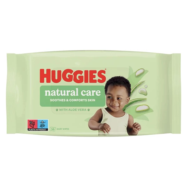Вологі серветки Huggies Natural Care 56 шт ЄС