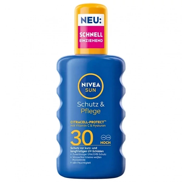 Сонцезахисний спрей Nivea Sun Protect &amp; Care SPF 30 200 мл ЄС