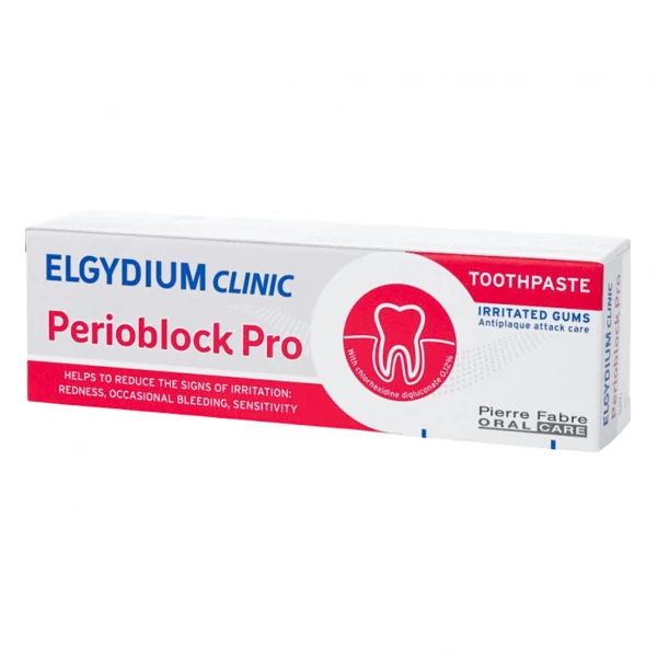 Зубна паста для подразнених ясен Elgydium Perioblock Pro (хлоргексидин 0,12%) 50 мл ЄС