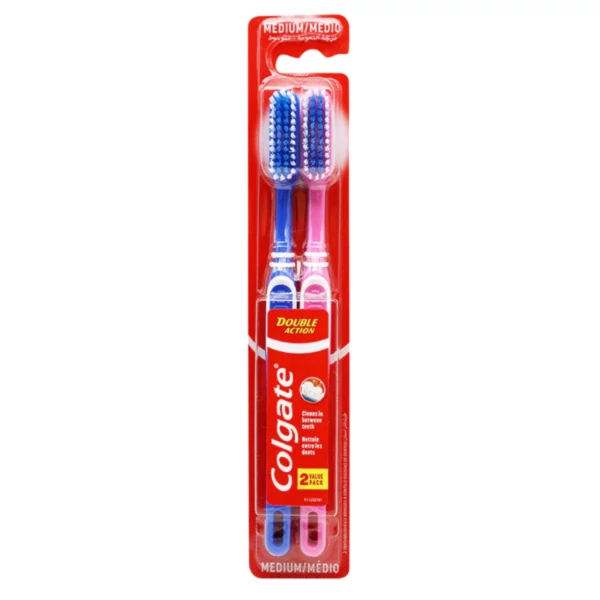 Зубна щітка Colgate Double Action середньої жорсткості 2 шт ЄС