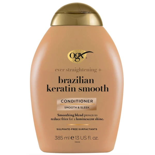 Кондиціонер OGX Ever Straightening+ Brazilian Keratin Smooth Conditioner розгладжувальний 385 мл ЄС