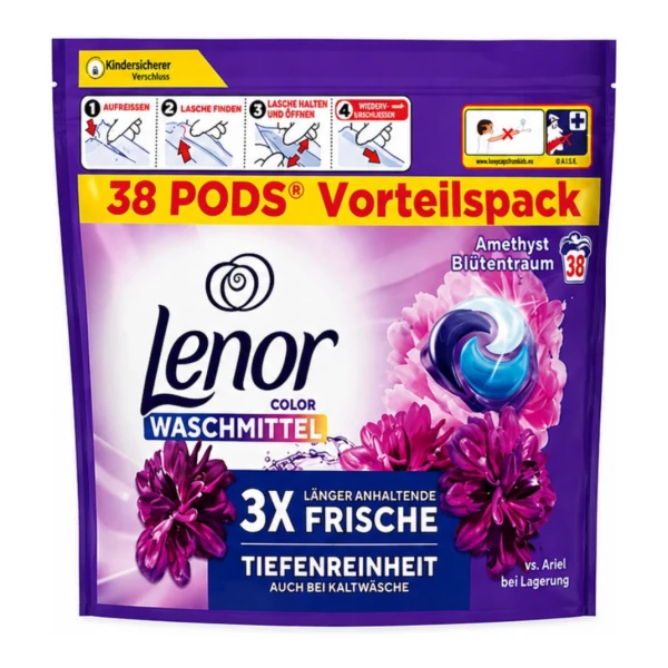 Капсули для прання Lenor Amethyst 38 шт ЄС