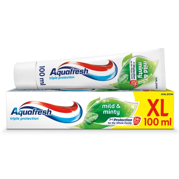 Зубна паста Aquafresh Triple Protection з фтором та м'яким м'ятним смаком 100 мл ЄС