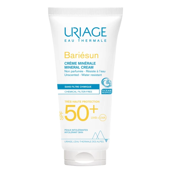 Сонцезахисний мінеральний крем Uriage Bariesun SPF 50+ 100 мл ЄС