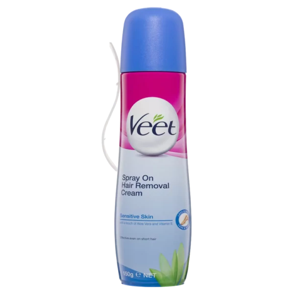 Крем для депіляції у спреї для чутливої ​​шкіри Veet з лопаткою для нанесення 150 мл ЄС