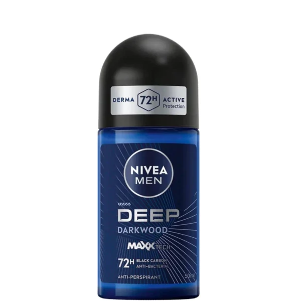 Антиперспірант кульковий Nivea Men Deep Darkwood Maxx Tech 72H 50 мл ЄС