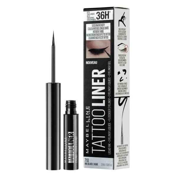 Рідка підводка для очей Maybelline New York Tattoo Liner 710 чорна 2,5 мл ЄС