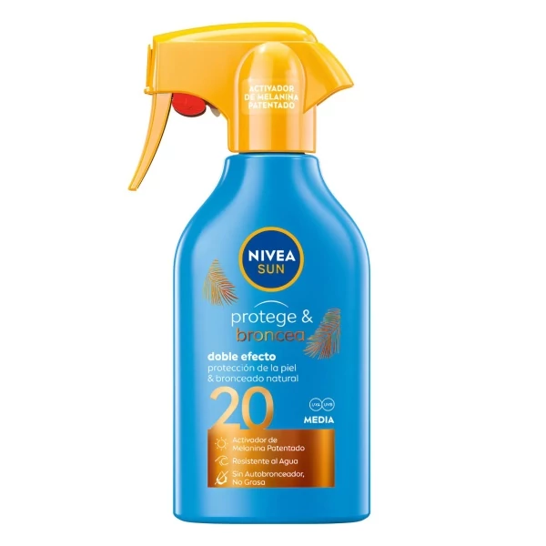 Спрей для засмаги Nivea Sun Protect &amp; Bronze SPF 20 з активатором меланіну 250 мл ЄС