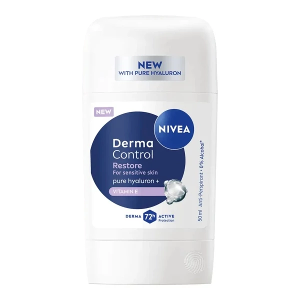 Антиперспірант-стік NIVEA Derma Control Restore 72 години для жінок 50 мл ЄС