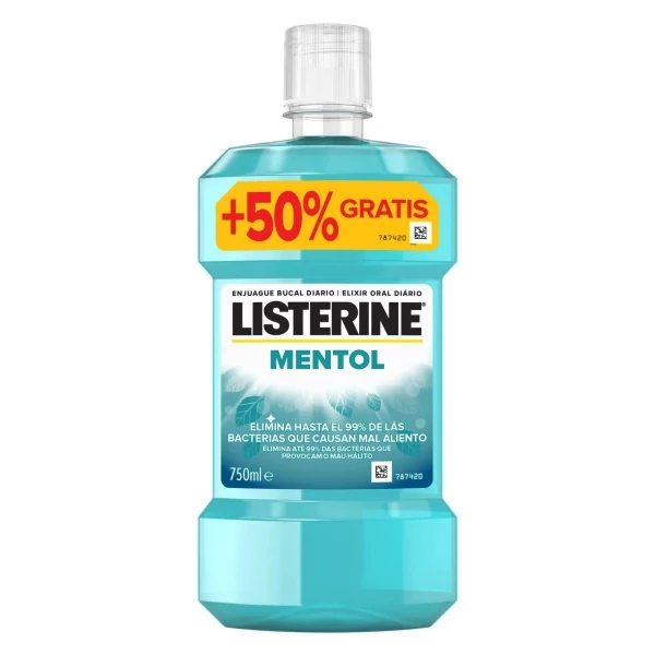 Ополіскувач для ротової порожнини Listerine Menthol Fresh Breath 750 мл ЄС