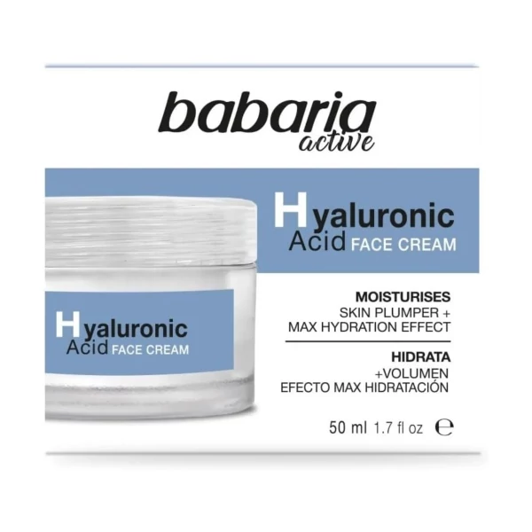 Крем для обличчя Babaria Hyaluronic Acid Face Cream для денного та нічного застосування 50 мл ЄС
