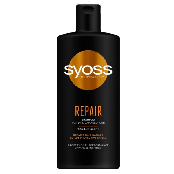 Відновлюючий шампунь Syoss Repair для сухого та пошкодженого волосся 440 мл ЄС
