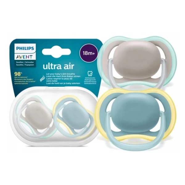 Ортодонтичні пустушки Philips SCF349/01 Avent Ultra Air від 18 місяців 2 шт ЄС
