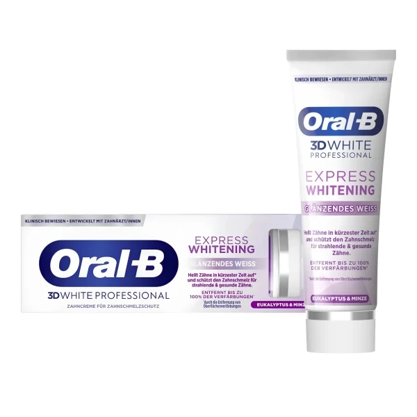 Зубна паста Oral-B 3D White Express Glanzendes Weiss 75 мл ЄС