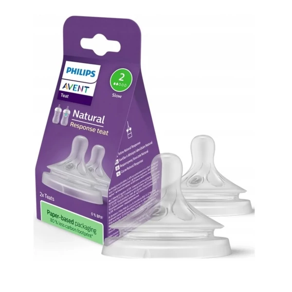 Силіконова соска Philips Avent Natural SCY962/02 від народження 2 шт ЄС