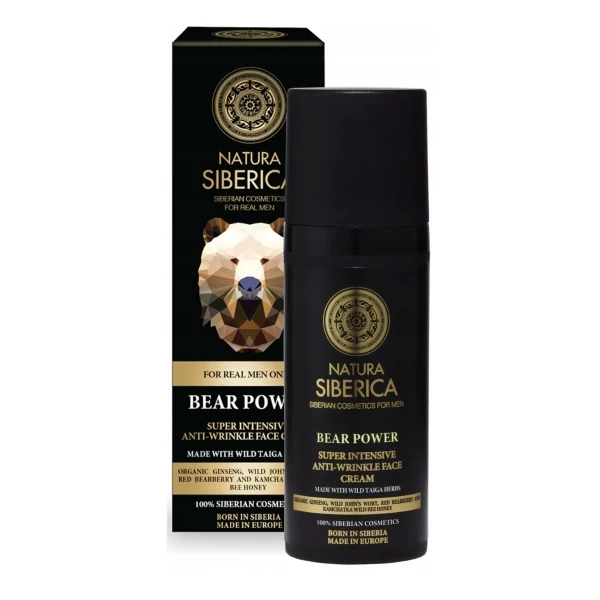Крем для обличчя Natura Siberica Bear Power для чоловіків проти зморшок 50 мл ЄС