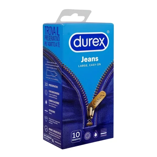Презервативи Durex Jeans Extra Large Easy-On 10 шт ЄС