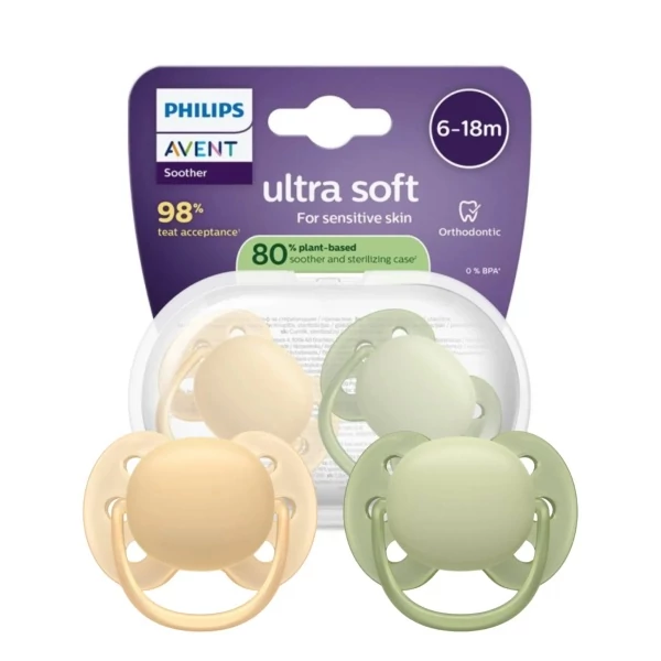 Пустушка Philips Avent Ultra Soft 6-18 місяців SCF091/45 2 шт ЄС