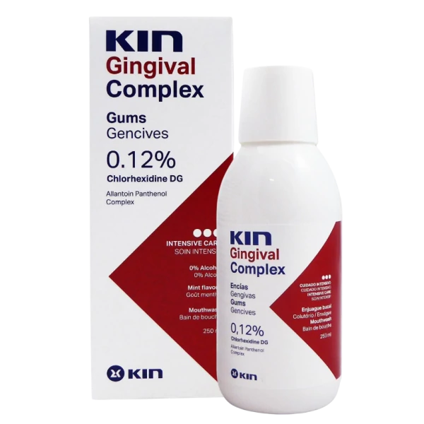 Ополіскувач для ротової порожнини Kin Gingival Complex з хлоргексидином 0,12% 250 мл ЄС