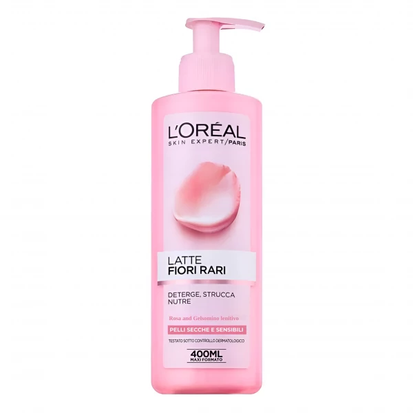 Молочко для обличчя L'Oréal очищувальне для сухої та чутливої шкіри 400 мл