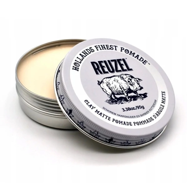 Глина для укладання волосся Reuzel Clay Matte Pomade Pig середньої фіксації 95 г ЄС