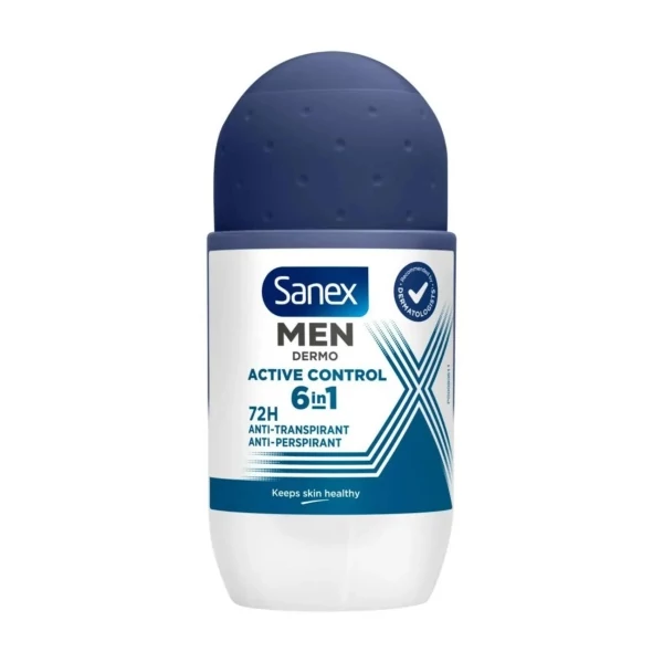 Антиперспірант роликовий Sanex Men Active Control 72H 6 в 1 50 мл ЄС