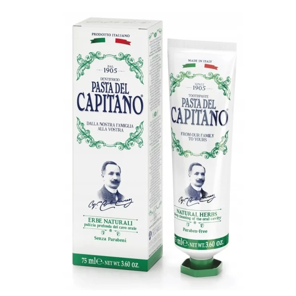 Зубна паста Pasta del Capitano 1905 Natural Herbs 75 мл ЄС