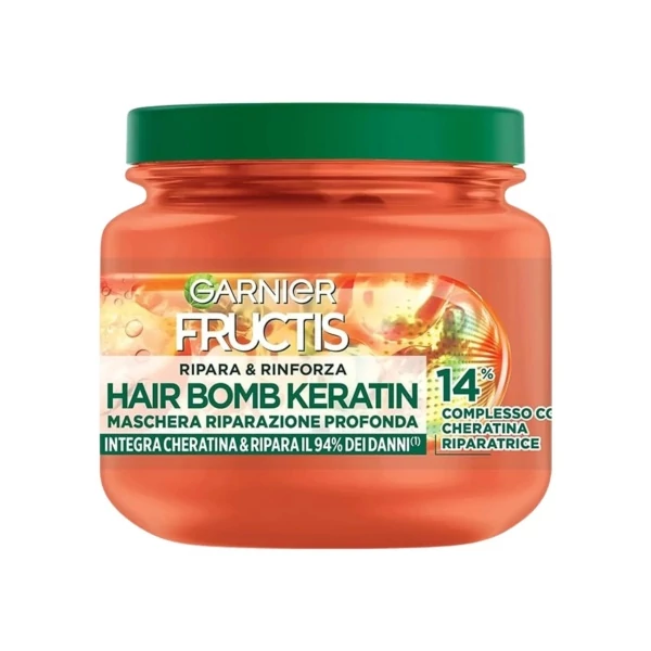 Маска для волосся Garnier Fructis Keratin Hair Bomb Відновлююча 320 мл ЄС