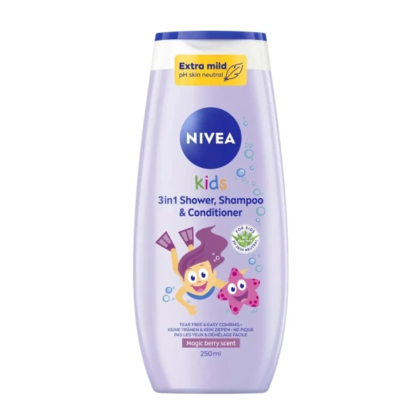 Дитячий гель для душу Nivea Kids 3 в 1 250 мл ЄС