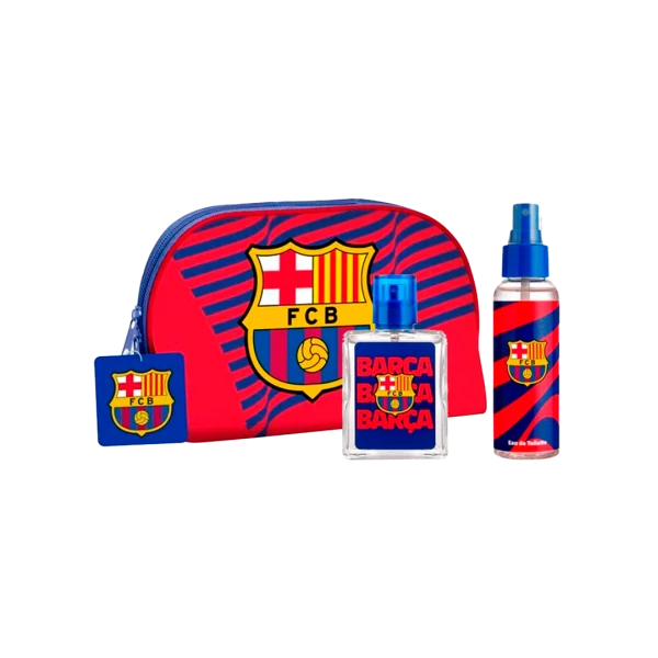Чоловічий набір FC Barcelona Туалетна вода 50 мл + Спрей для тіла 60 ml + Косметичка ЄС